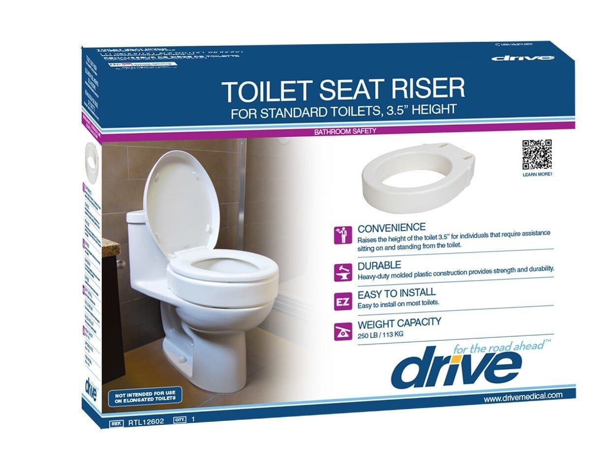 Drive Medical Toilet Seat Riser for Elderly Many Bidets