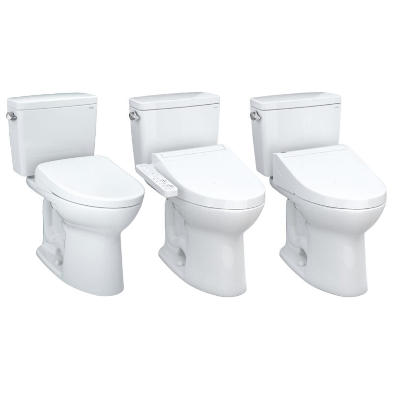 TOTO Drake Toilet and Bidet Seat WASHLET+ Systems ManyBidets